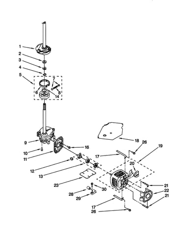 Brake/clutch/gearcase/motor/pump
