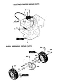 Electric starter/wheel assembly