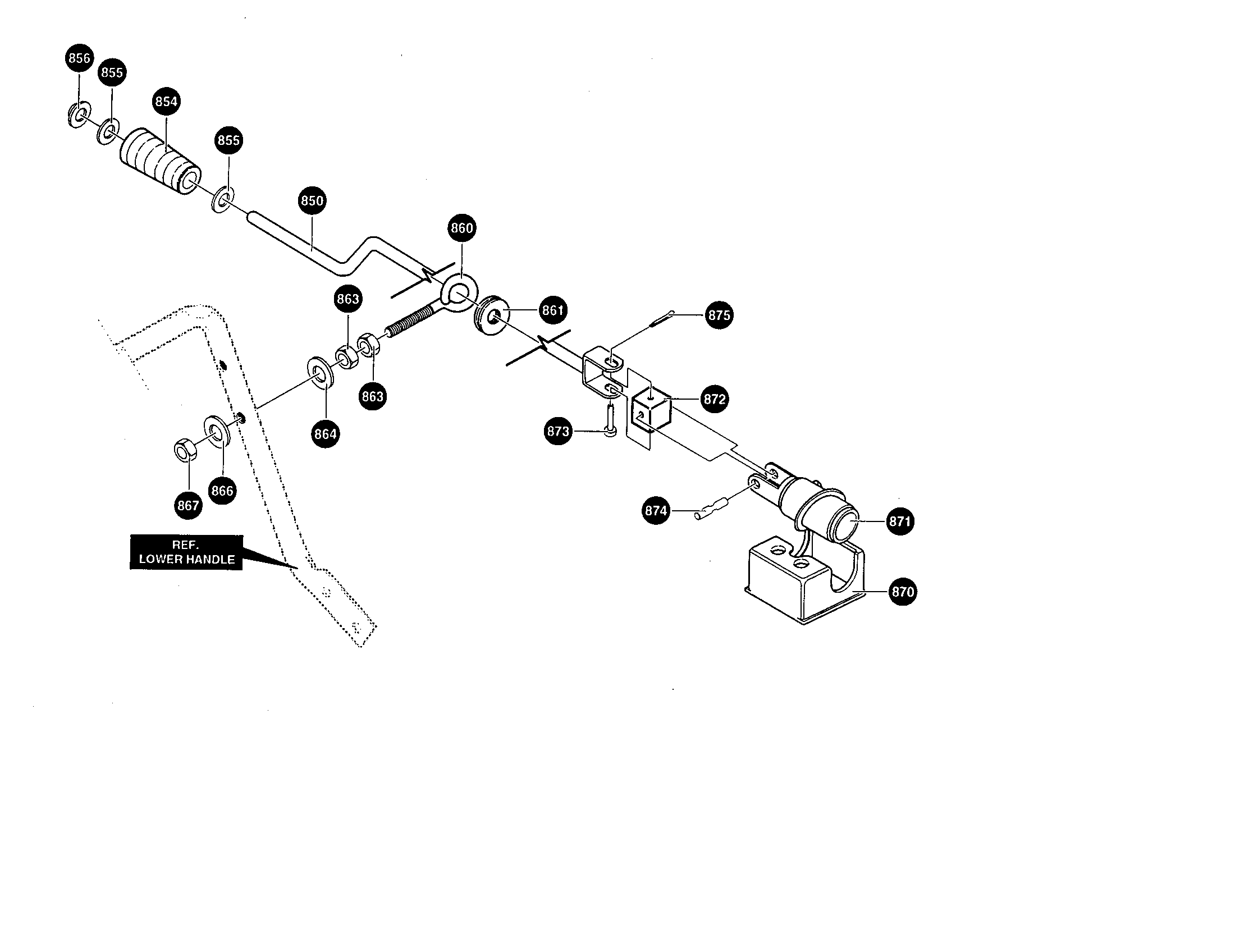 Chute rod repair parts