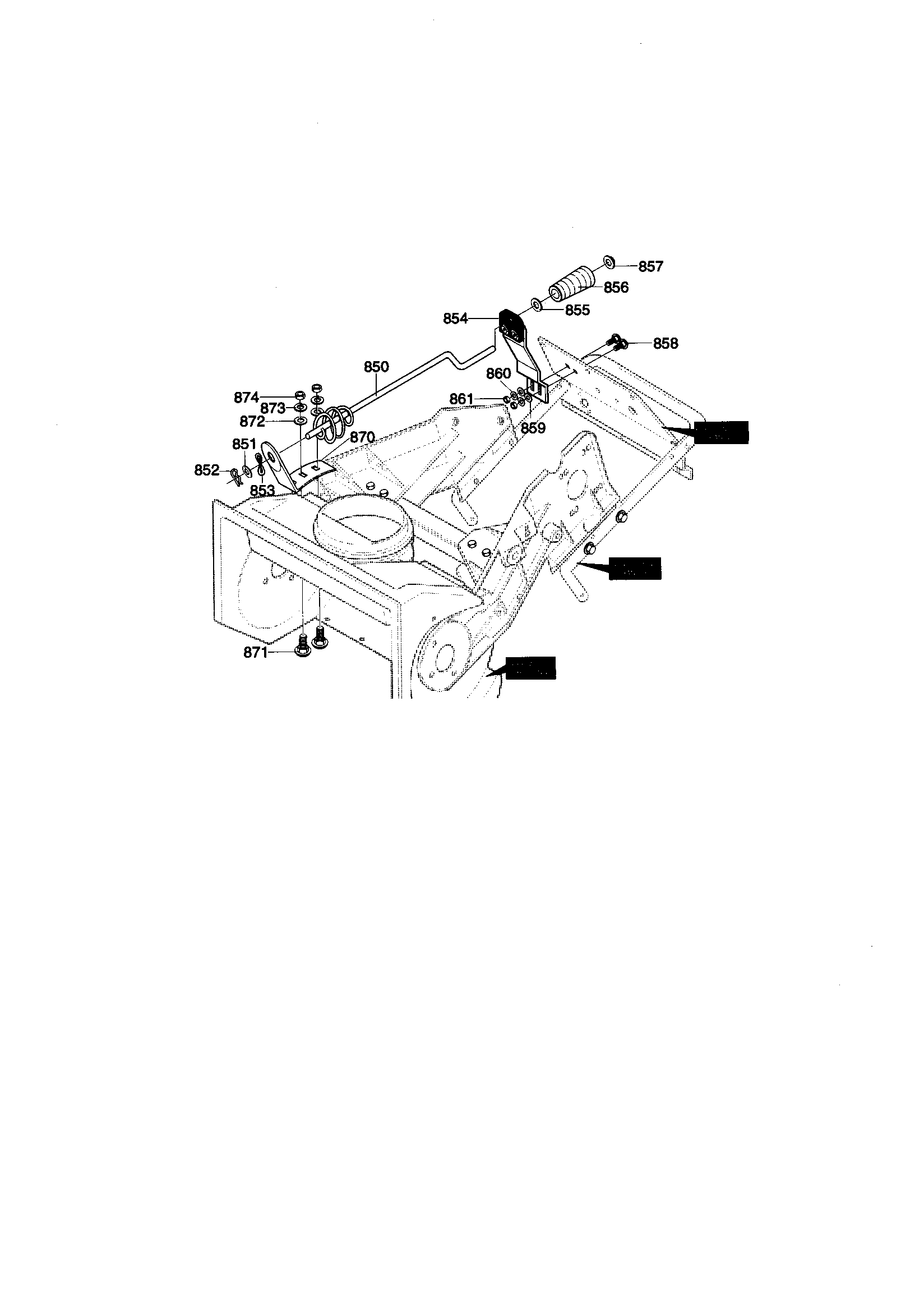 Chute rod assembly