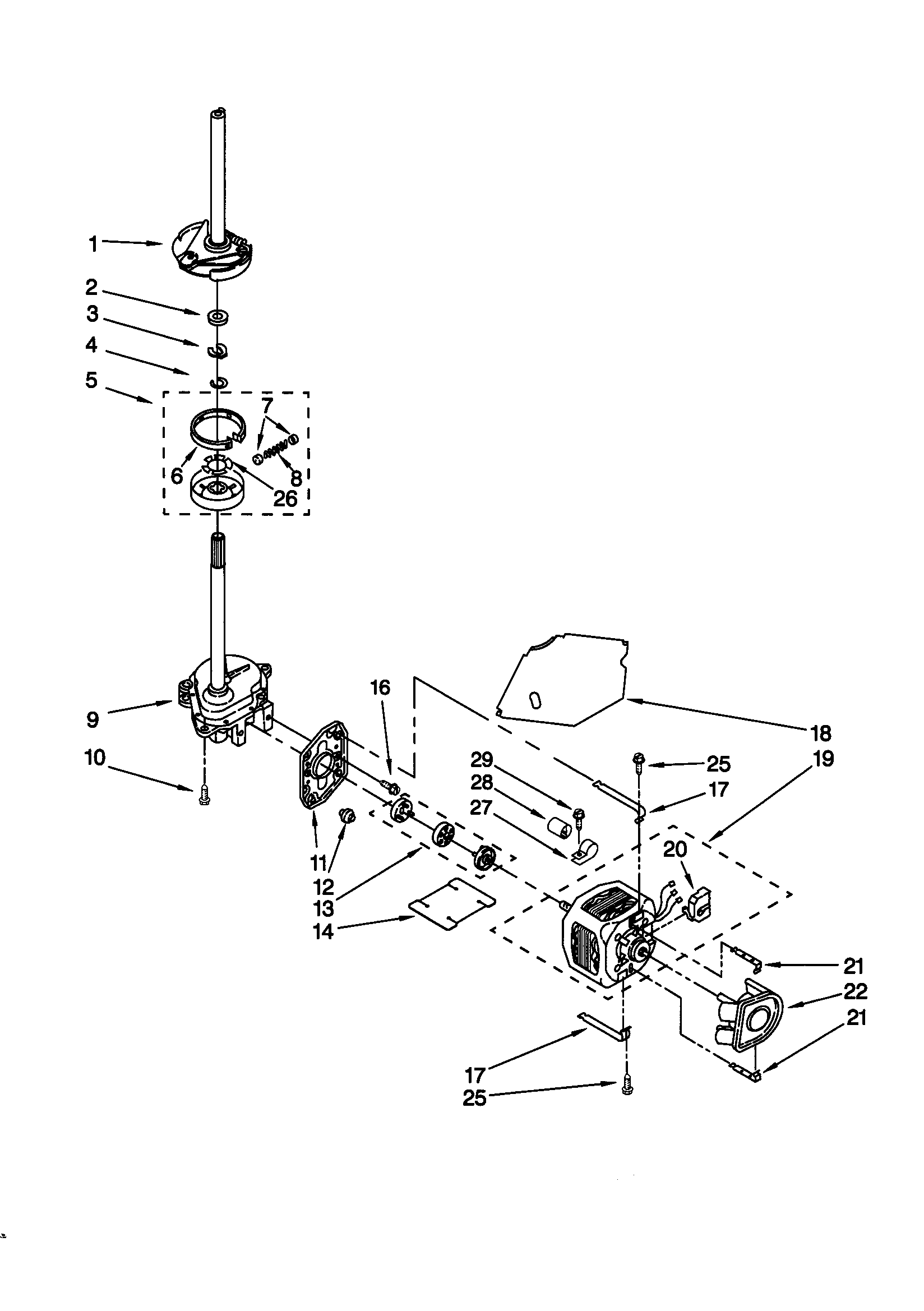 Brake/clutch/gearcase/motor/pump