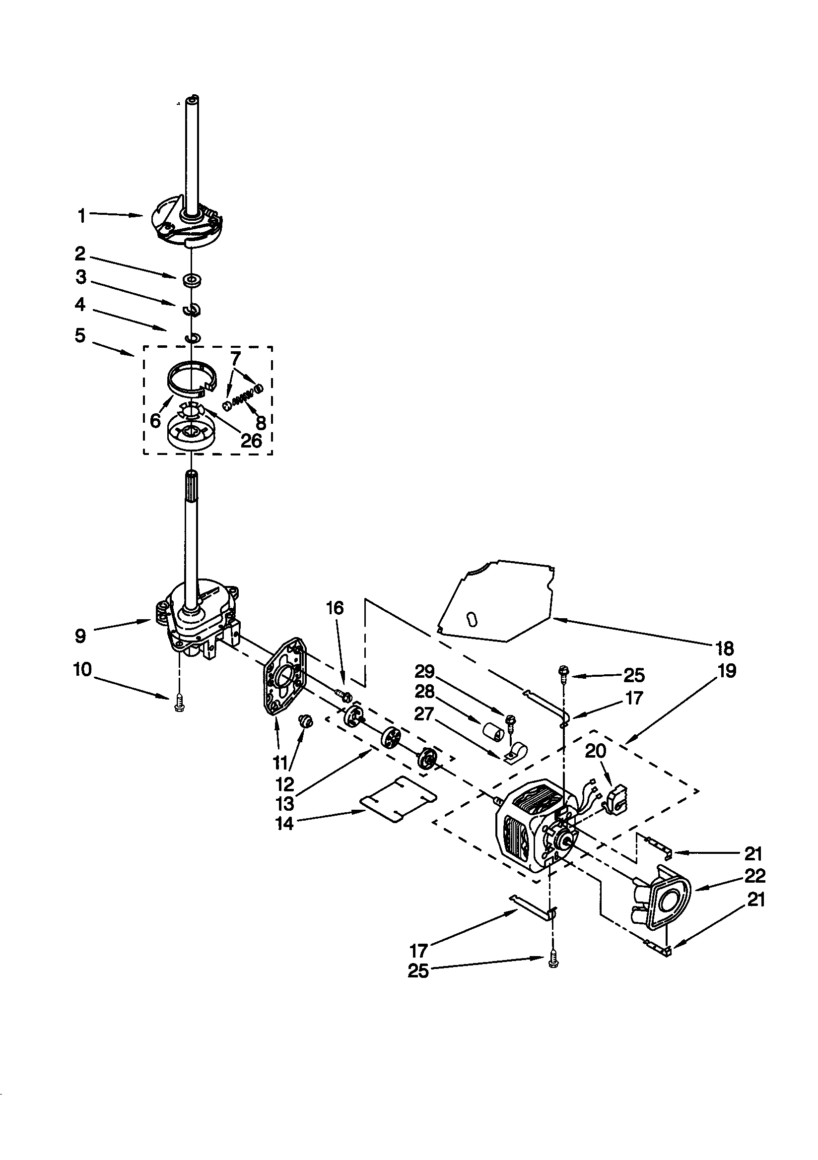 Brake/clutch/gearcase/motor/pump
