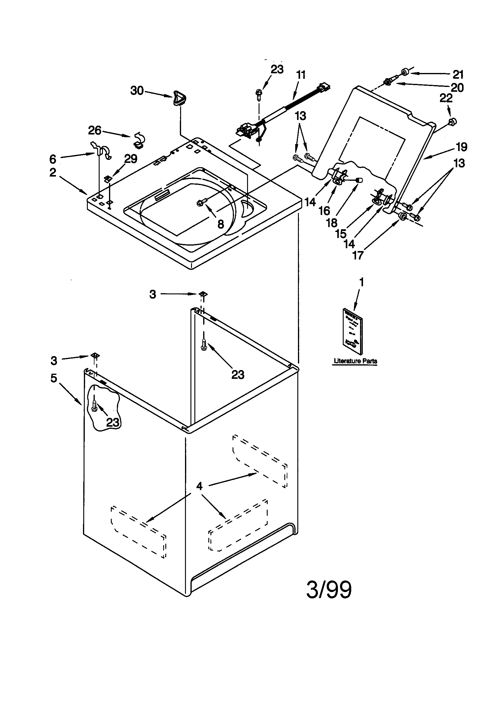 Top and cabinet
