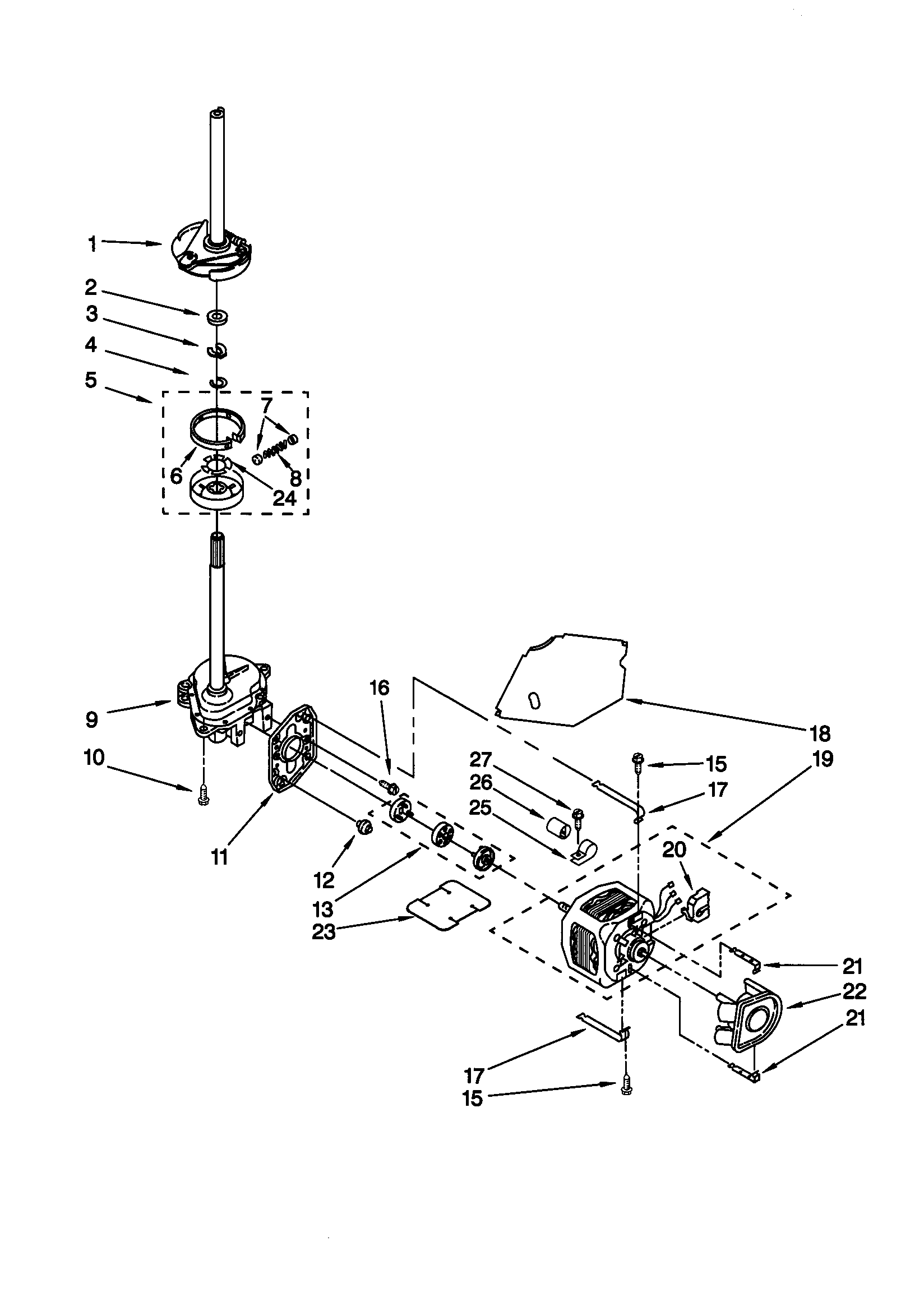 Brake/clutch/gearcase/motor/pump