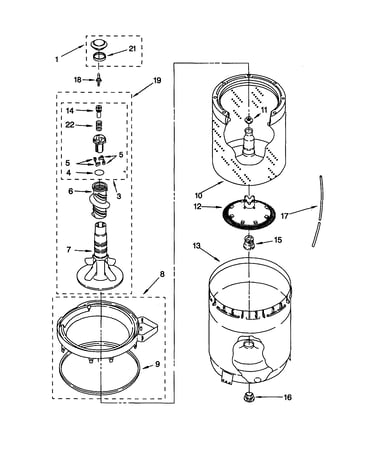 Agitator/basket/tub
