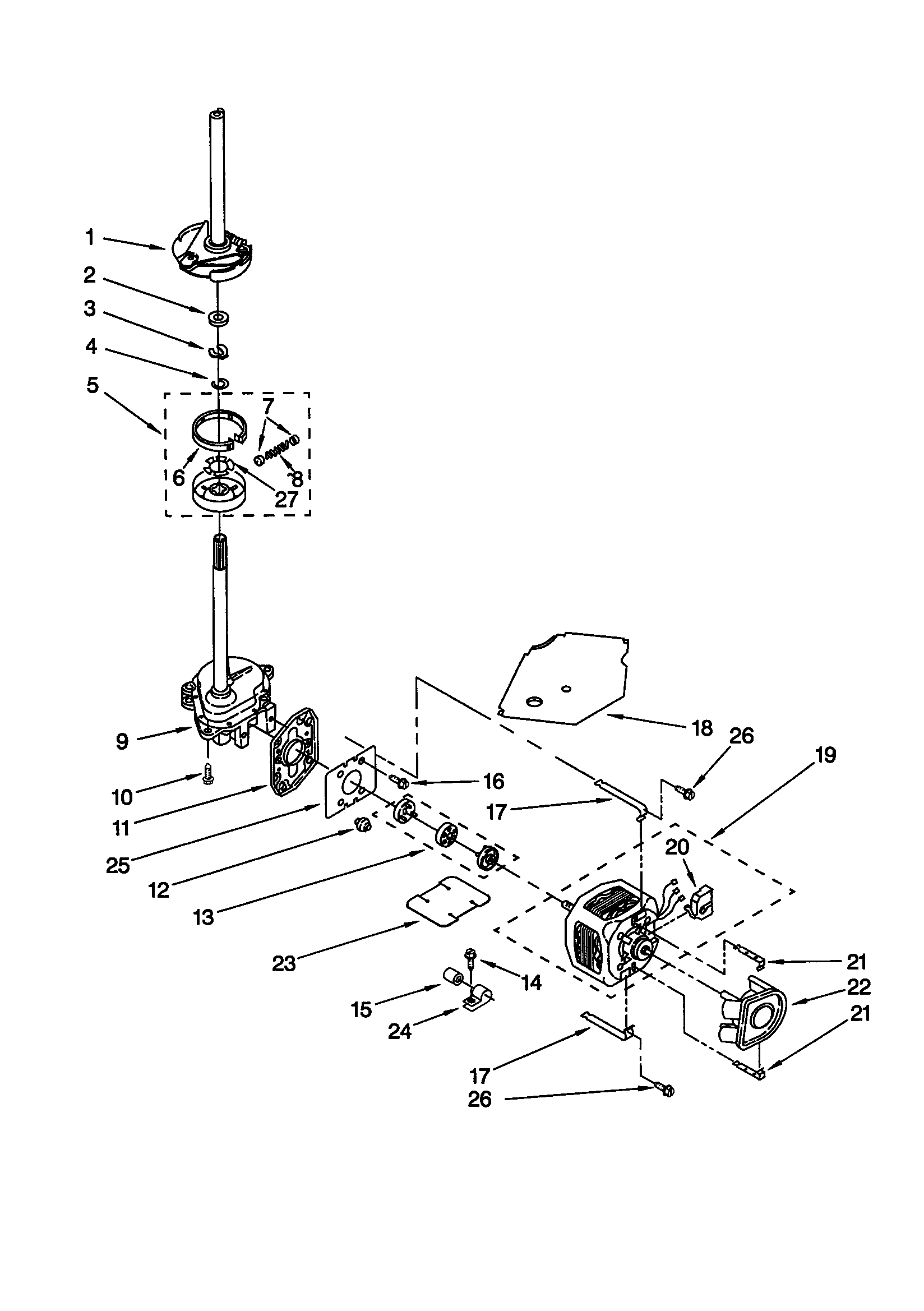Brake/clutch/gearcase/motor/pump