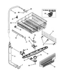 Upper dishrack and water feed