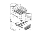 Kenmore 66515808891 upper dishrack and water feed diagram