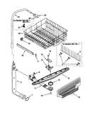 Upper dishrack and water feed