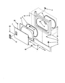 Dryer front panel/door