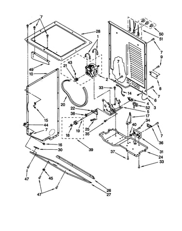 Dryer cabinet/motor