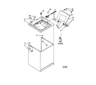 Kenmore 11018522791 top and cabinet diagram