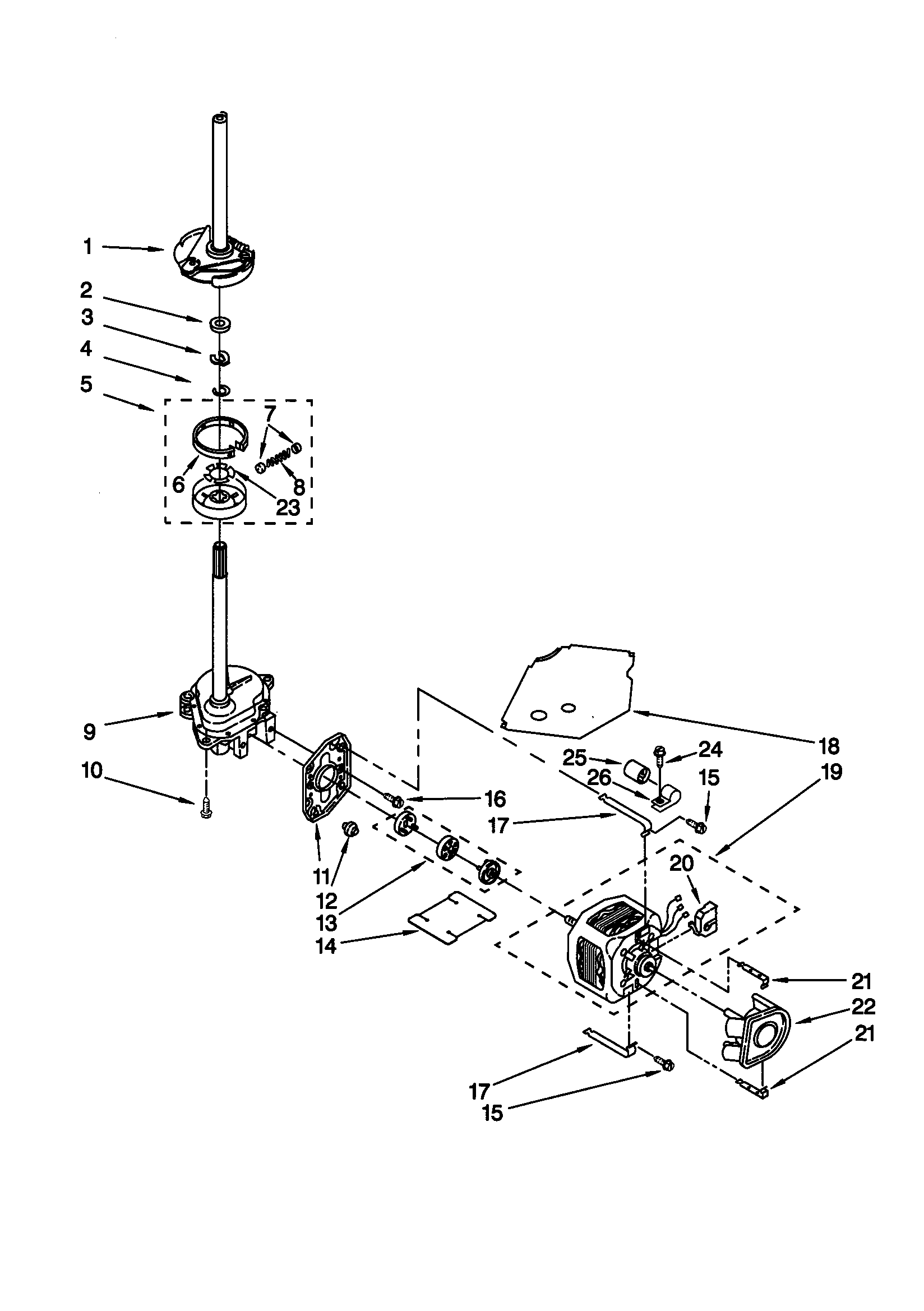 Brake/clutch/gearcase/motor/pump