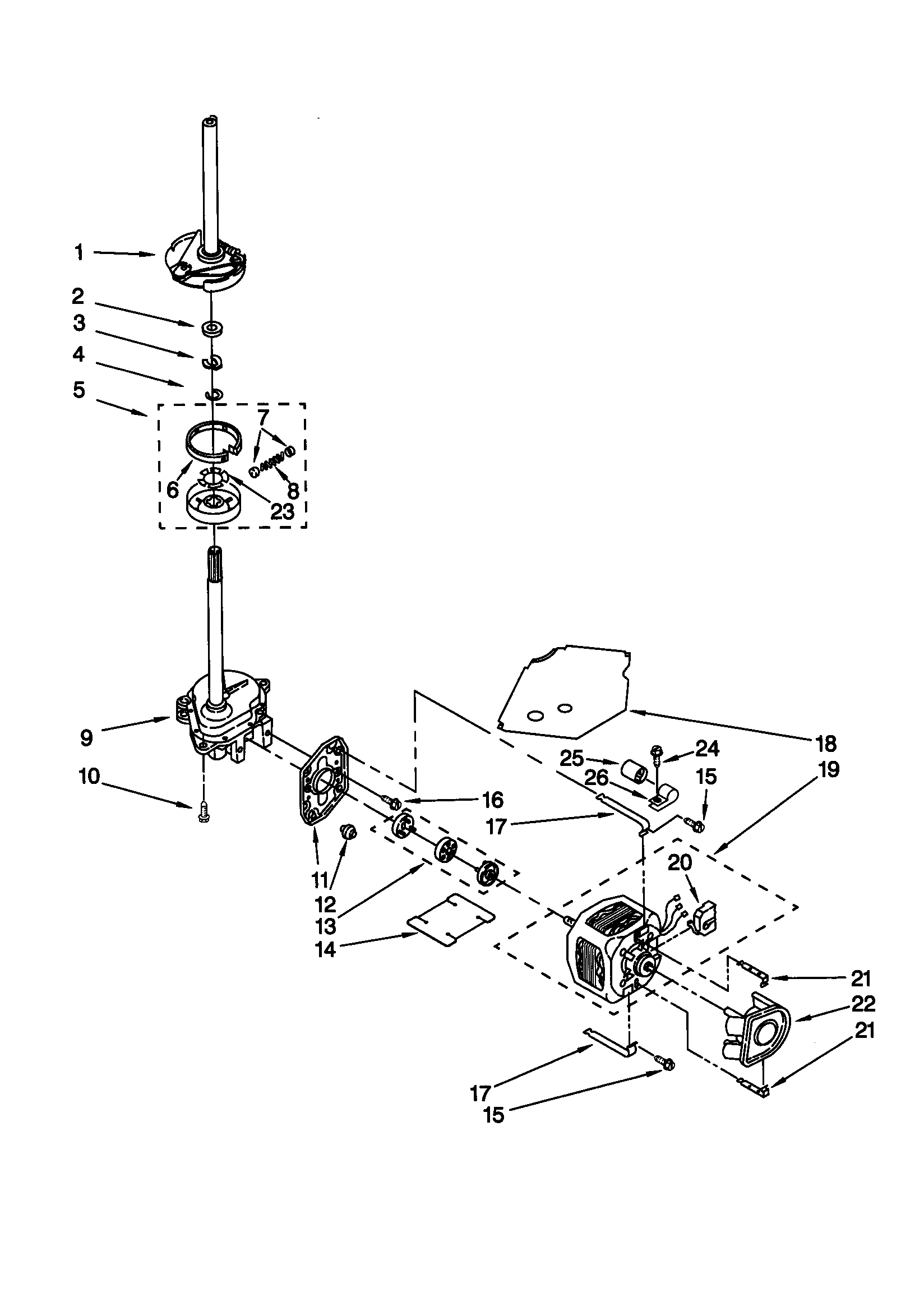 Brake/clutch/gearcase/motor/pump