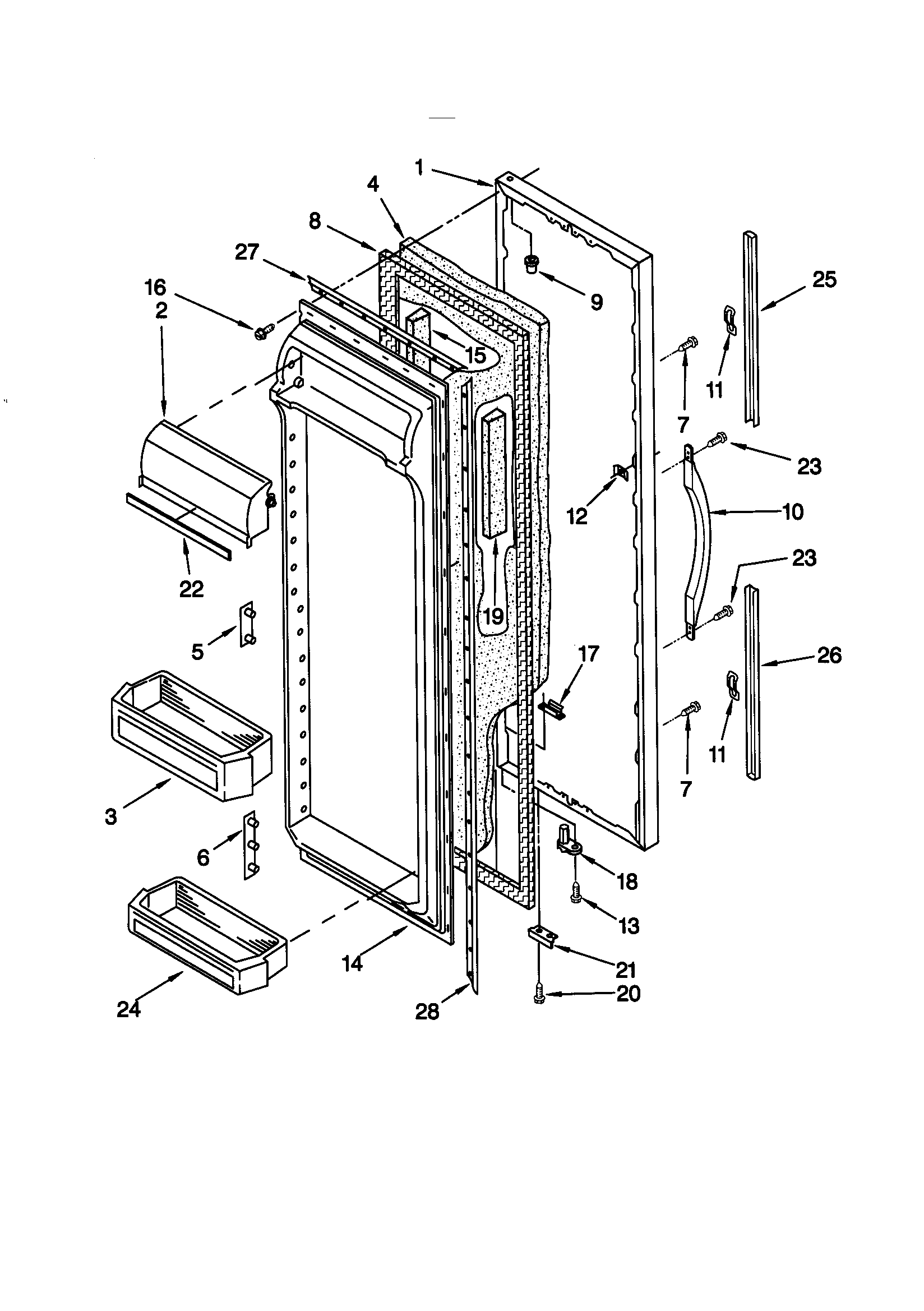 Refrigerator door