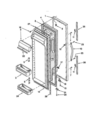Refrigerator door