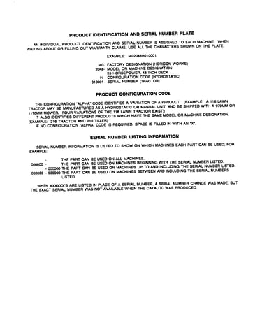 Prduct identification- text only