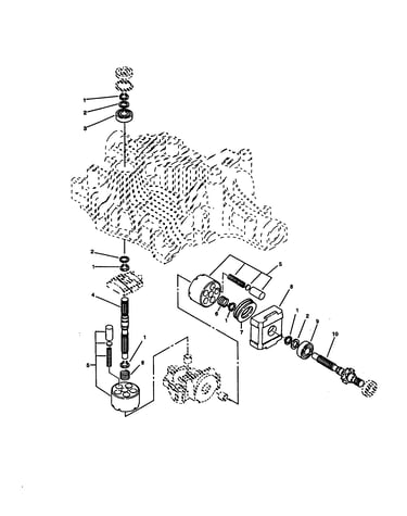 Motor and pump shaft assembly