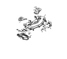 Sabre 2048HV mower deck/chute/gage wheels diagram