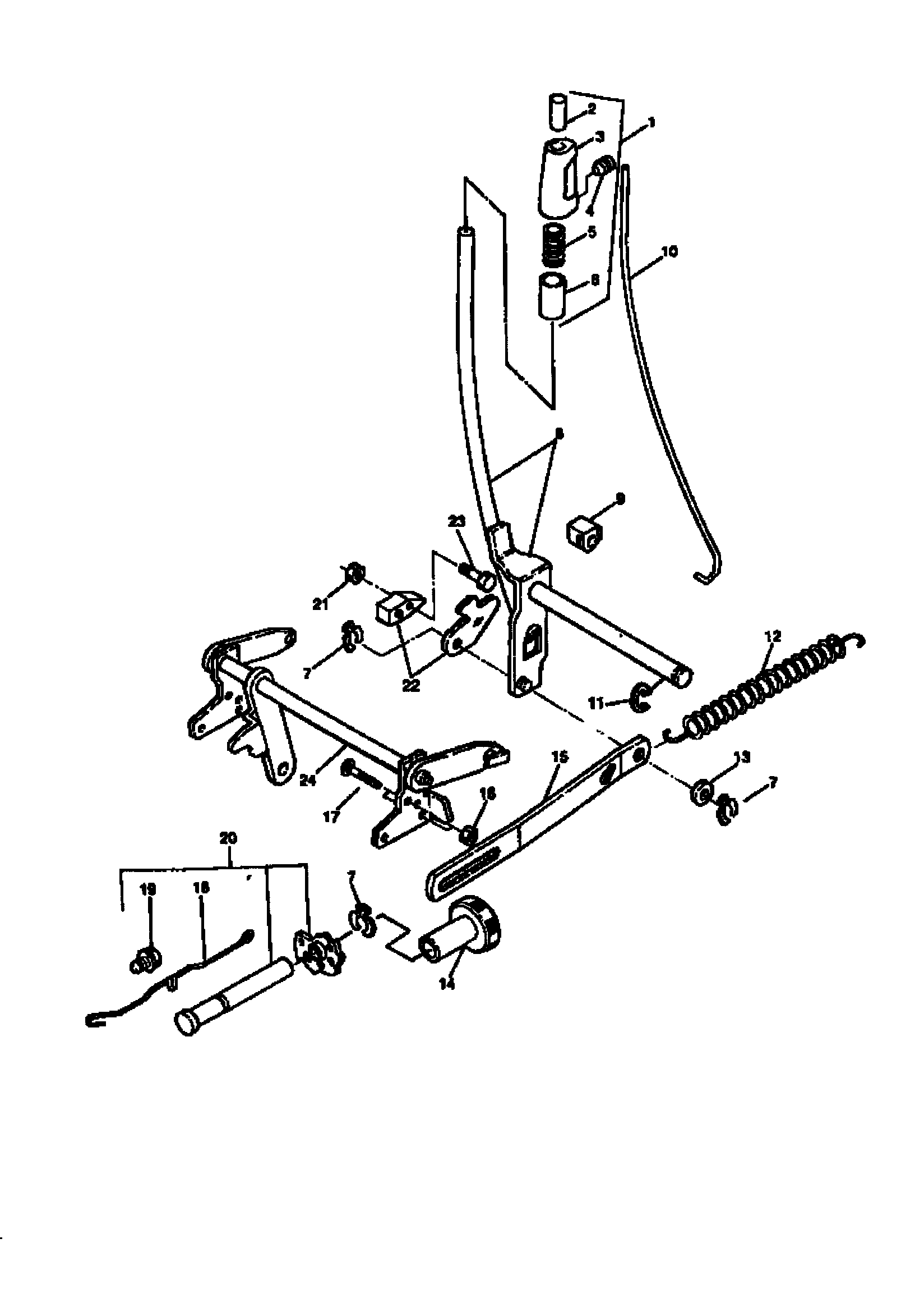Mower deck lift linkage