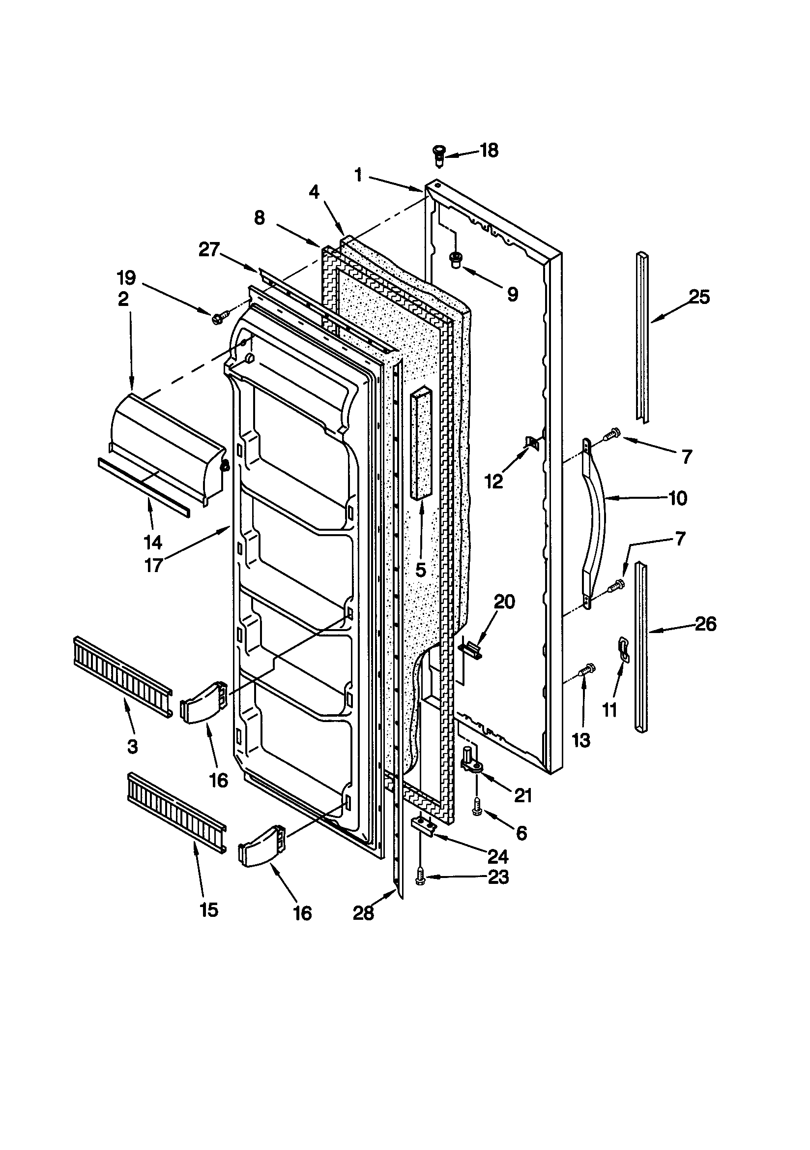 Refrigerator door
