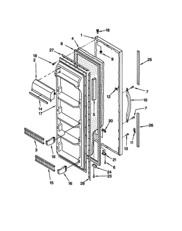 Refrigerator door