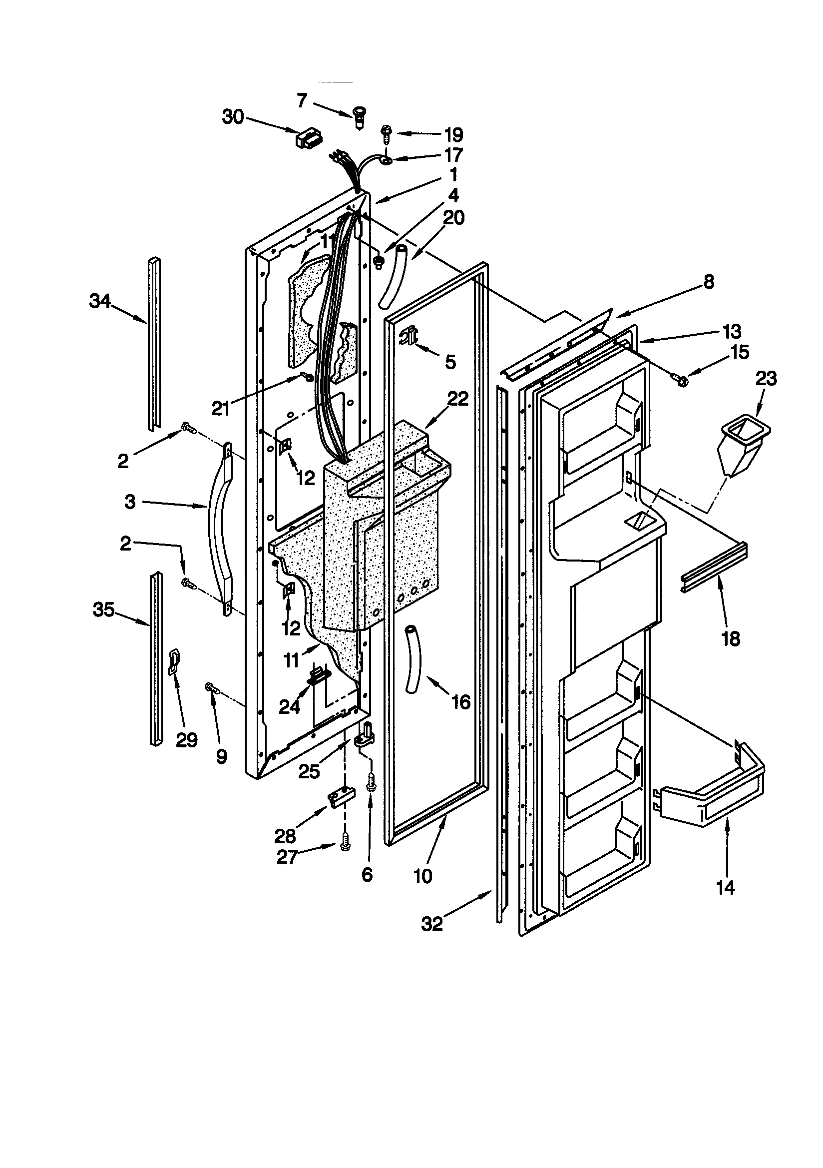 Freezer door