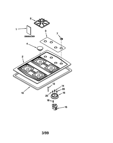 Cooktop/burner/grate