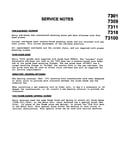 Service notes