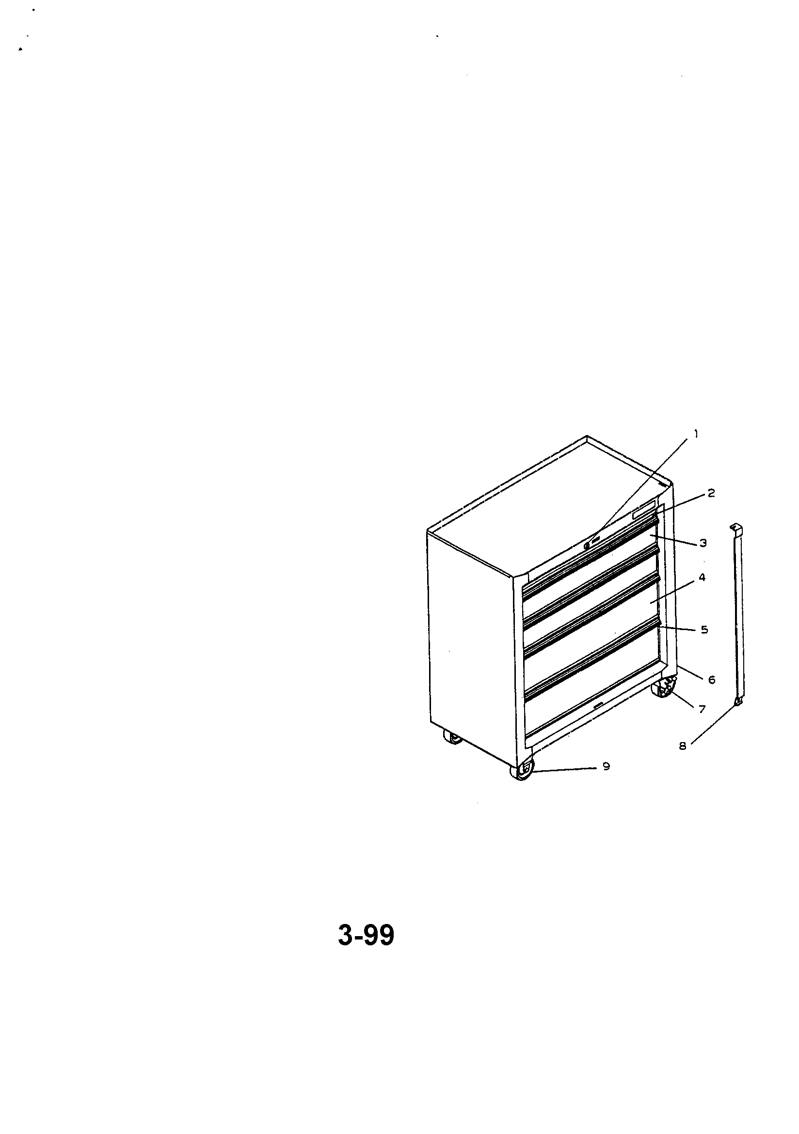 5 drawer premium roll-away