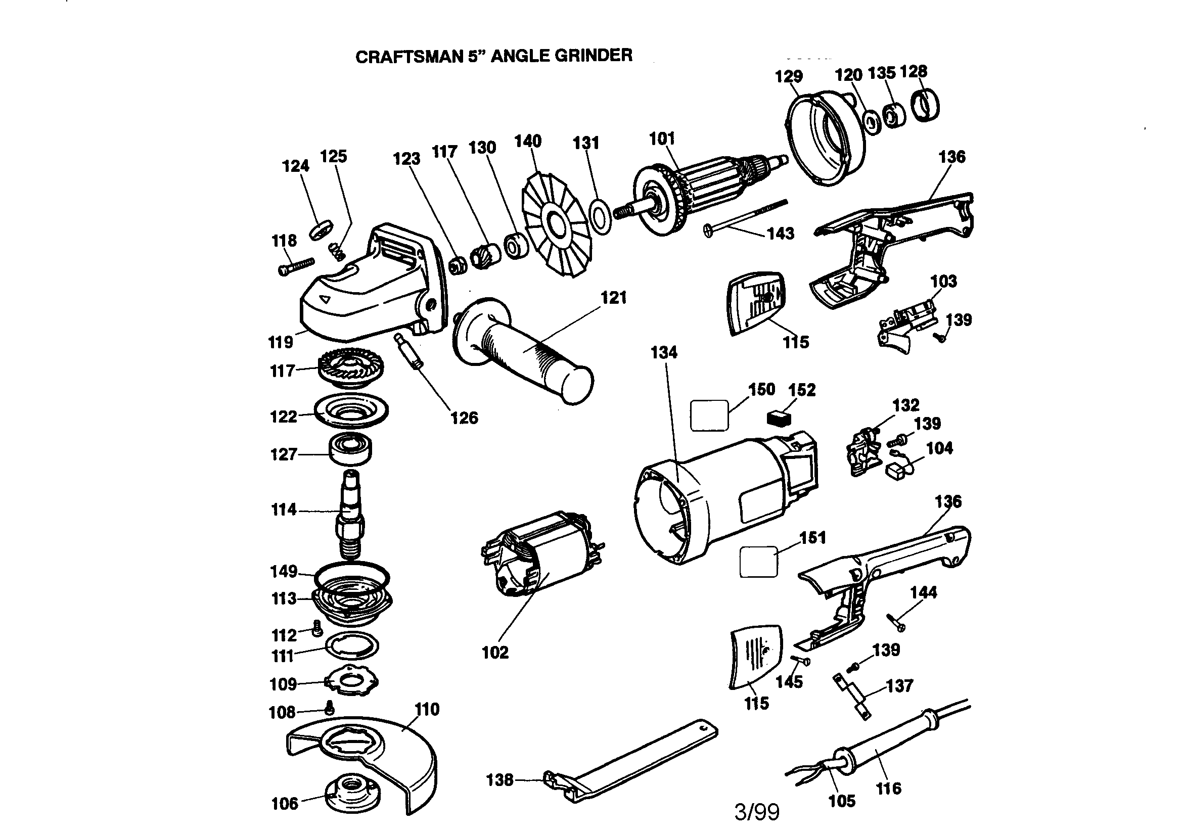 Craftsman 5" angle grinder