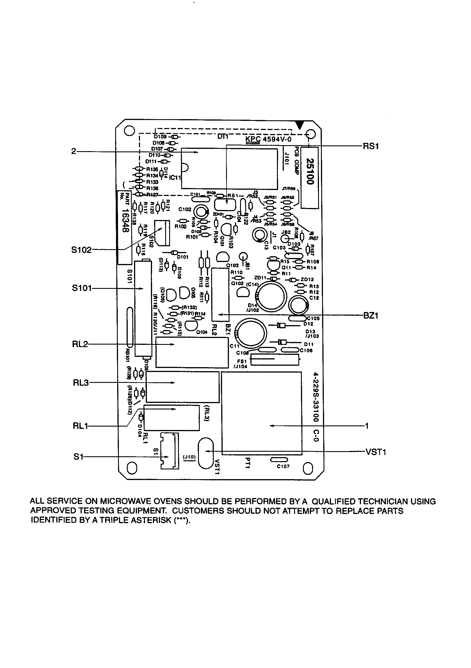 Power/control circuit board(16348)
