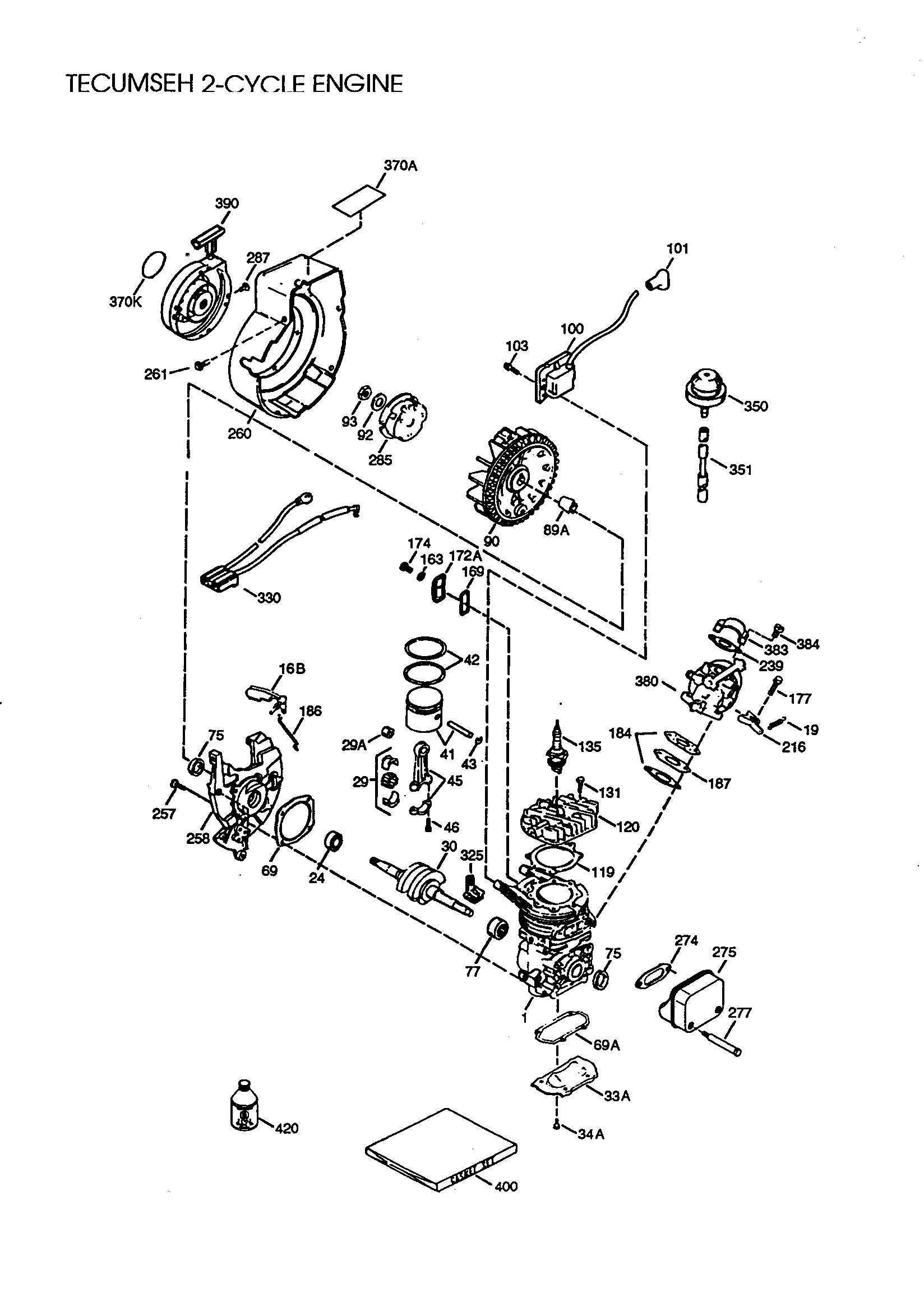 Techumseh 2-cycle engine