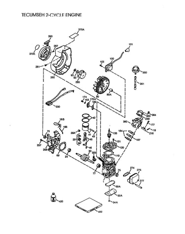 Techumseh 2-cycle engine