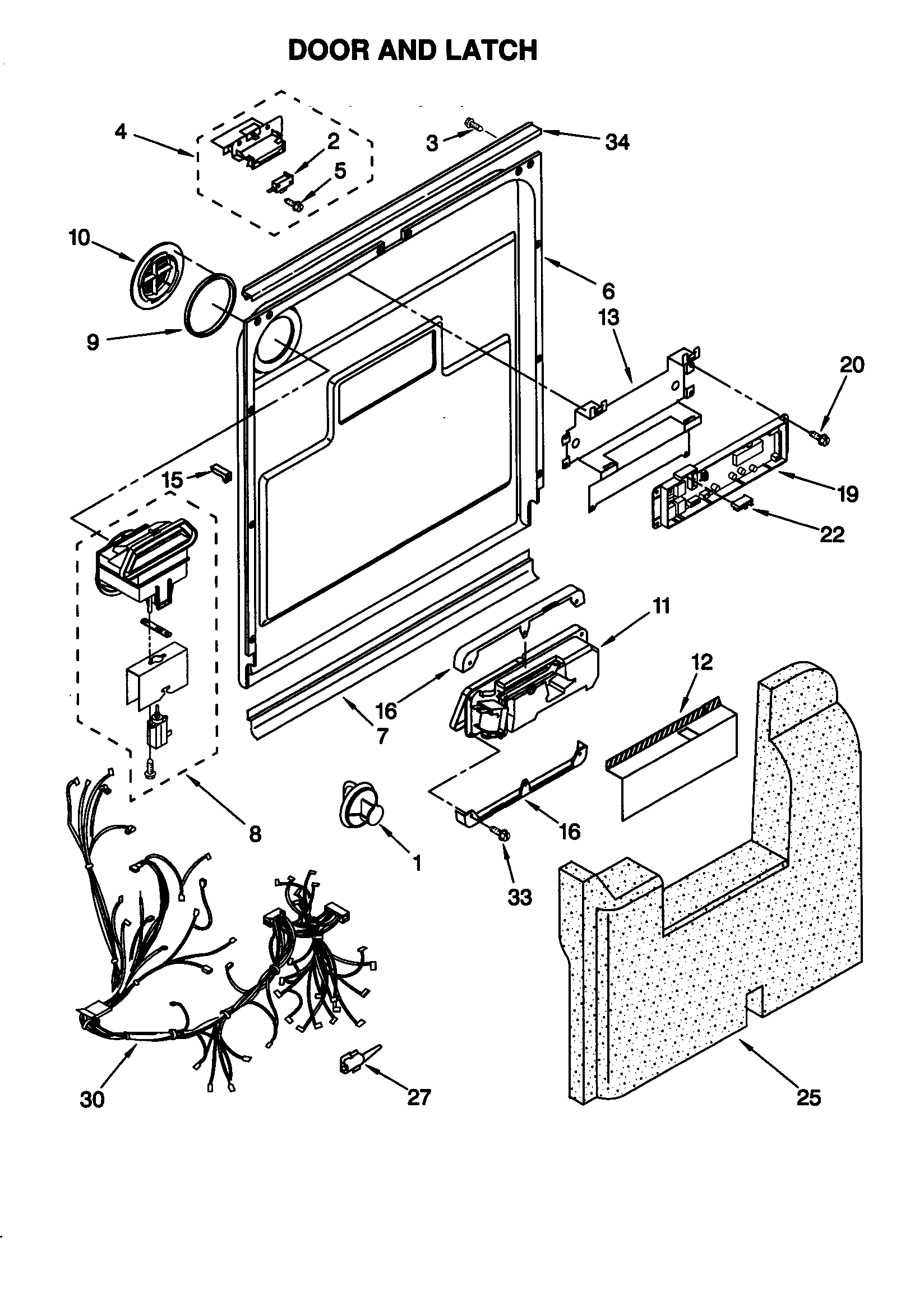 DOOR AND LATCH