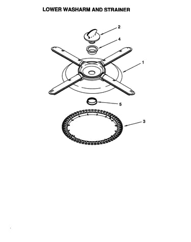 Lower washarm and strainer