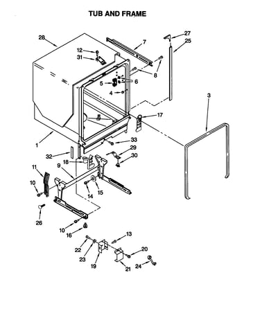 Tub and frame