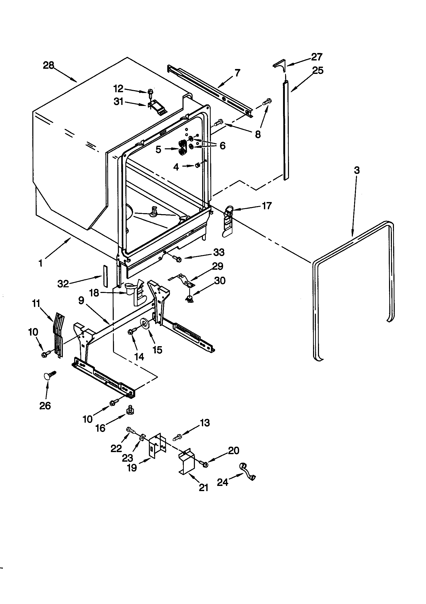 Tub and frame