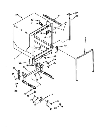 Tub and frame