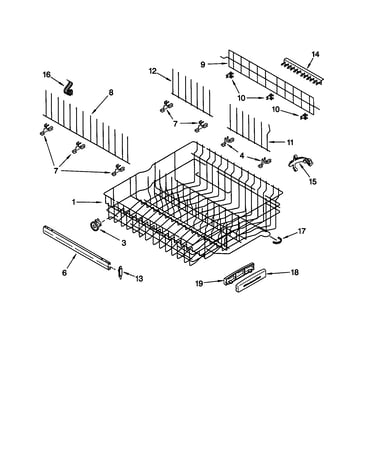 Upper rack and track