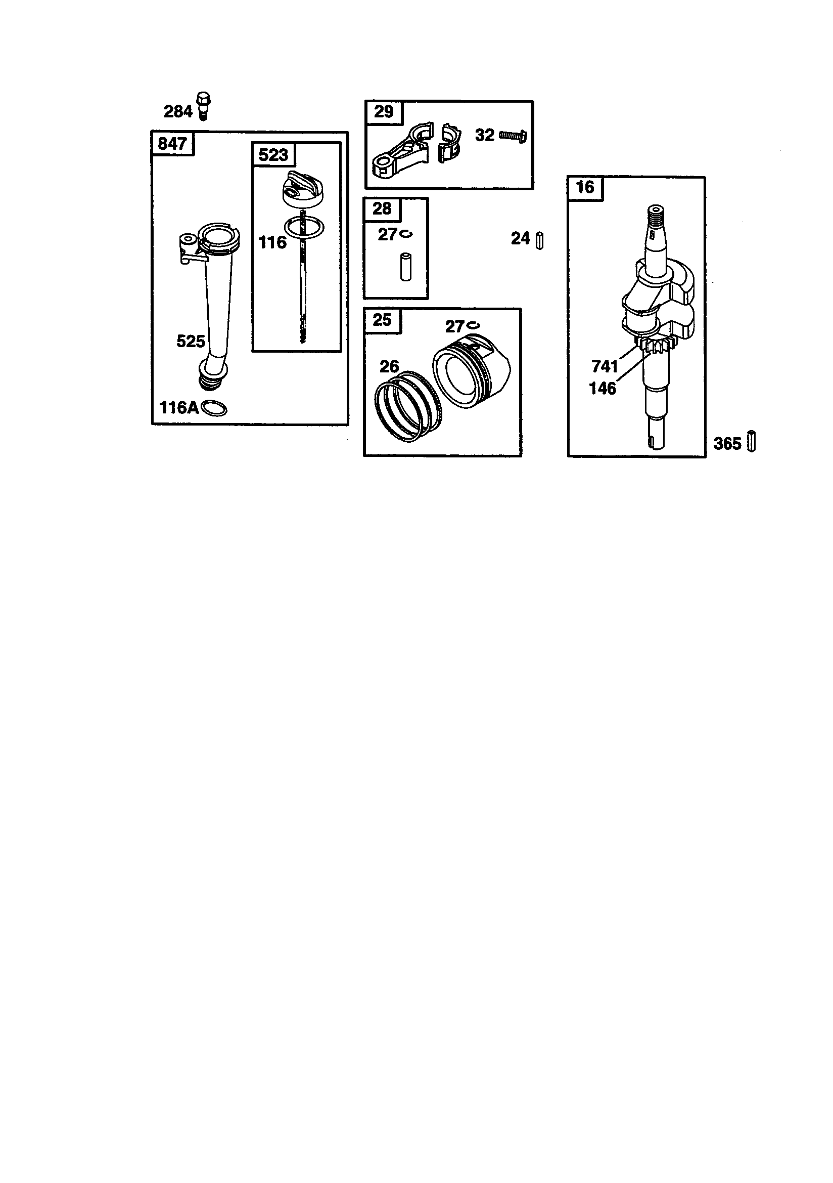 Crankshaft/dipstick