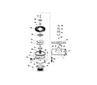 Kenmore 58717245990 motor/heater/spray arm diagram