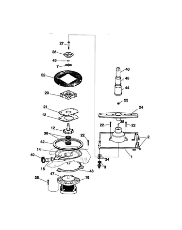 Motor/heater/spray arm