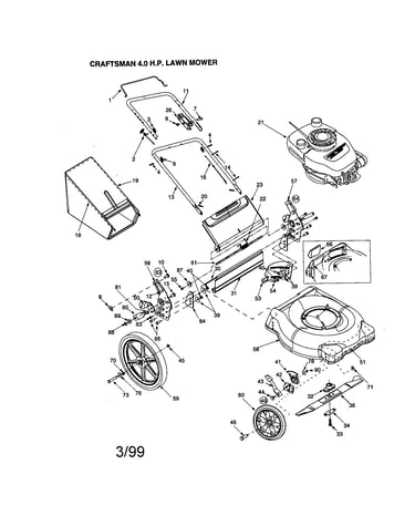 Craftsman 4.0 m.p. lawn mower