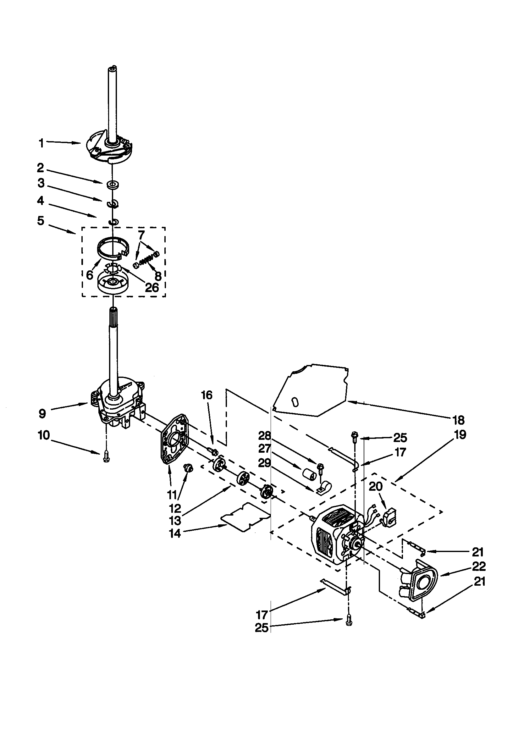 Brake/clutch/gearcase/motor/pump