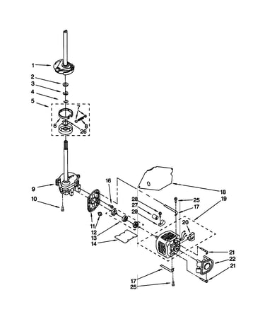 Brake/clutch/gearcase/motor/pump