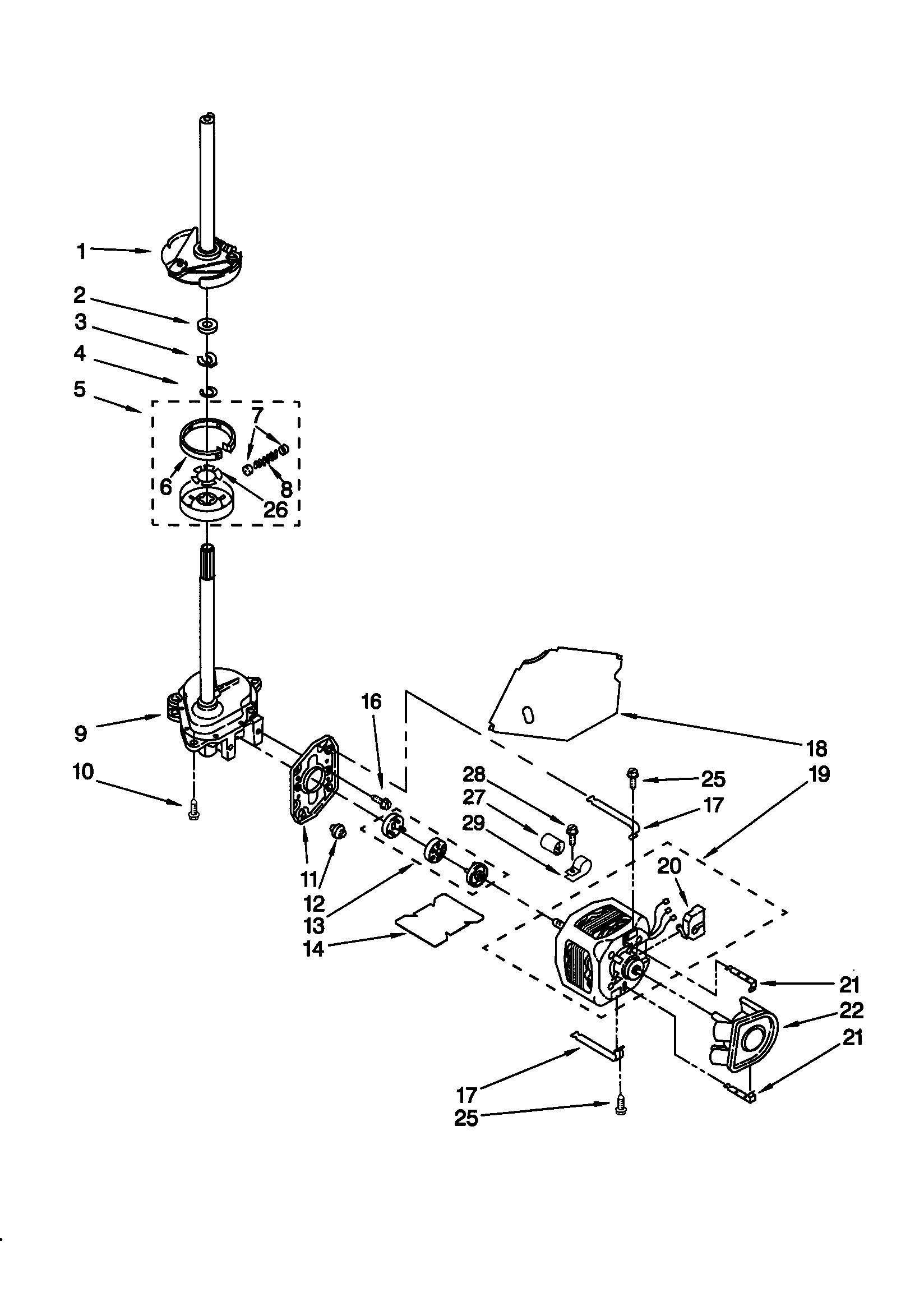 Brake/clutch/gearcase/motor/pump