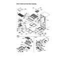 Amana TS22TW-P1306501WW interior cabinet/drain block assy. diagram