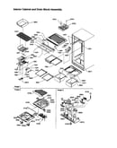 Interior cabinet/drain block assy.