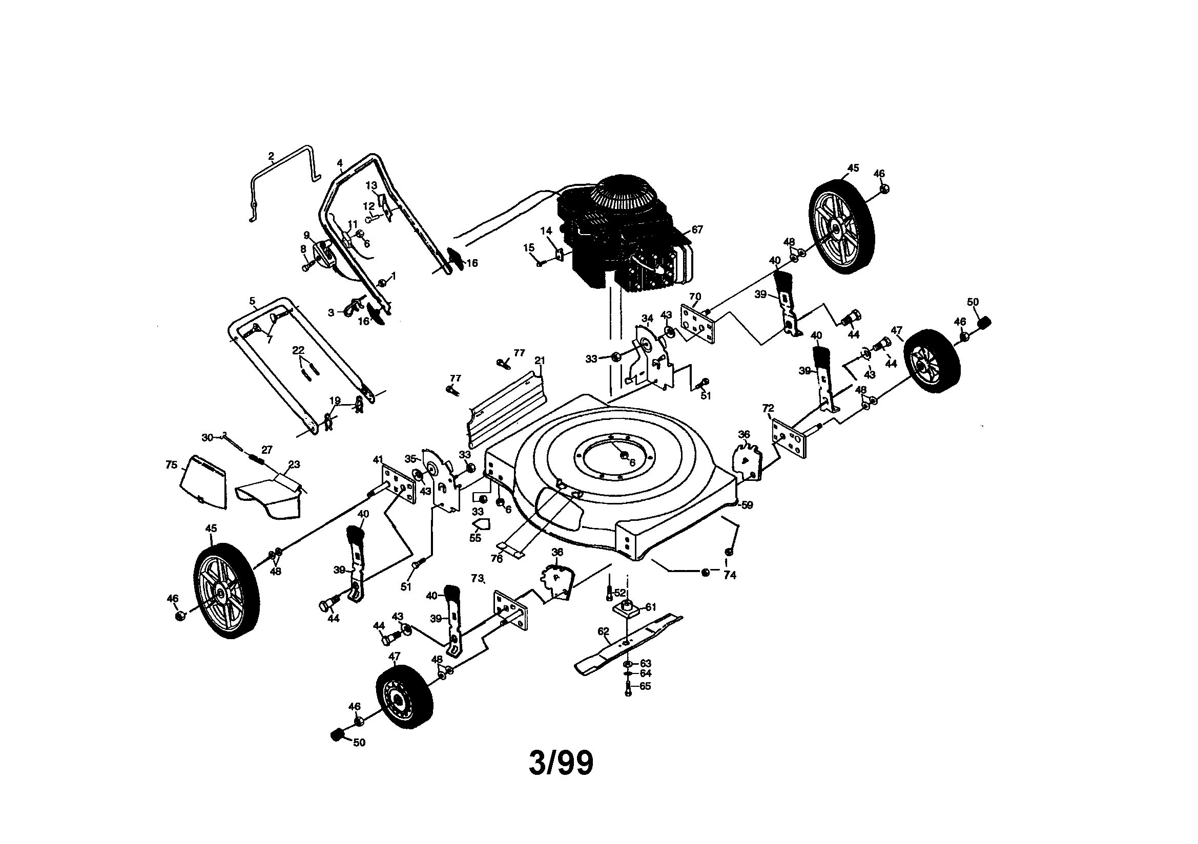 Rotary lawn mower